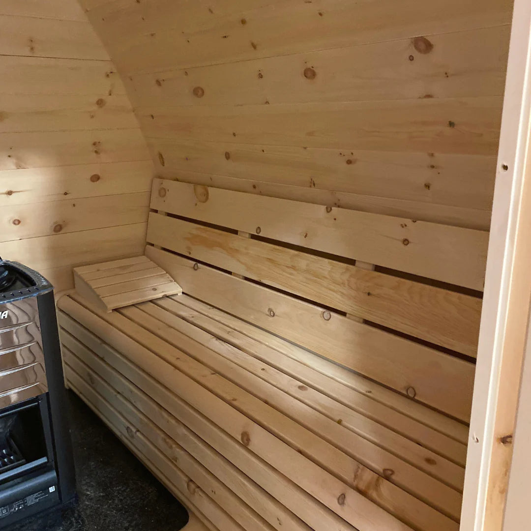 Cedar Bliss Tiny Pod Outdoor Sauna with Porch - 9' (270cm)