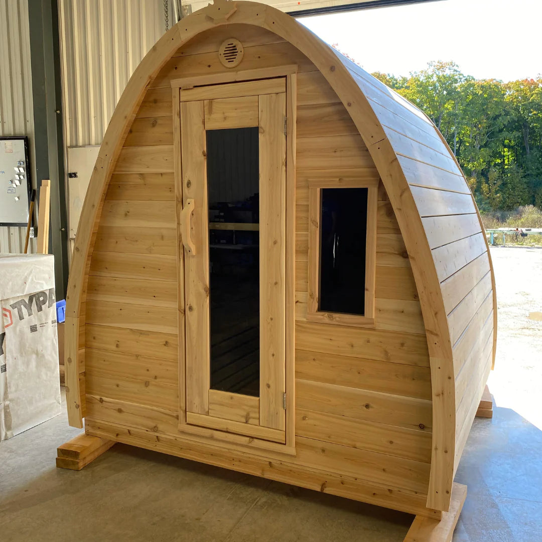 Cedar Bliss Tiny Pod Outdoor Sauna with Porch - 9' (270cm)